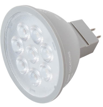 6 Watt 24V AC/DC LED MR16 Lamp, 40 Degree Beam Angle, 2700K